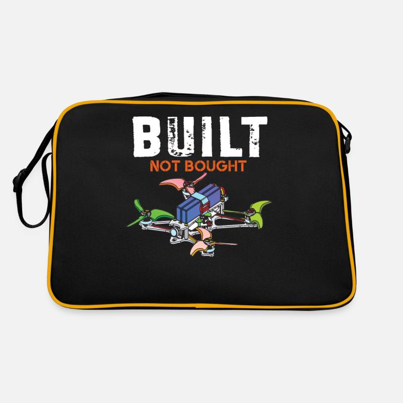 FPV Drone Pilot Freestyle & Racing Gift - Retro Tasche - Schwarz/Gold