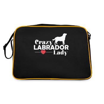 Dame de chiens labrador fou - Sac Retro - noir/or - Dos