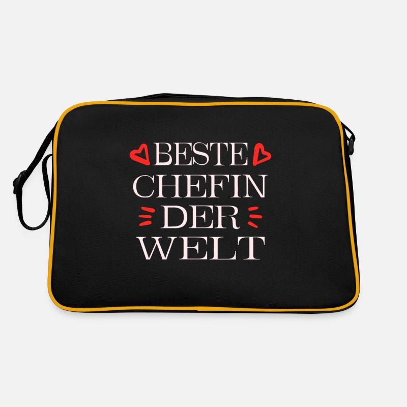 Beste chefin - Retro Tasche - Schwarz/Gold