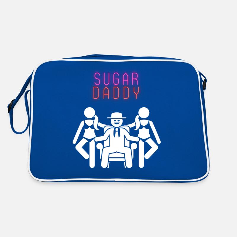 Sugar Daddy White Pink Red Retro Tasche