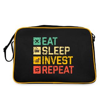 Finanzen - Retro Tasche - Schwarz/Gold - Hinten