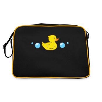 Rubber Duck In Water Love Rubber Ducks - Retro Bag - black/gold - Back