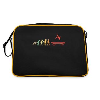 Vintage Trampolin Springen Evolution Springen - Retro Tasche - Schwarz/Gold - Hinten