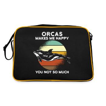 Les orques me rendent heureux - Sac Retro - noir/or - Dos