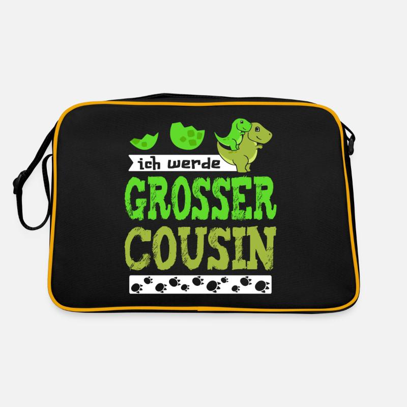 Ich bin bald grosser Cousin / werde großer Cousin Retro Tasche