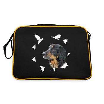 Hovawart Tshirt - Hovawart chien chemise - Sac Retro - noir/or - Dos