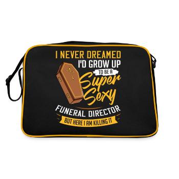 Funeral burial cemetery coffin burial - Retro Bag - black/gold - Back