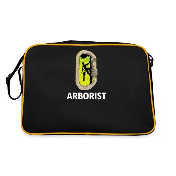 Tree Climber Tree Keeper Arborist Tree Care - Retro Bag - black/gold - Back