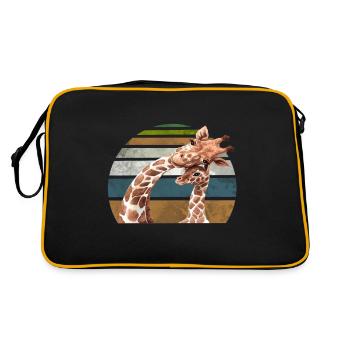 Girafe Mère Saint-Valentin cadeau - Sac Retro - noir/or - Dos
