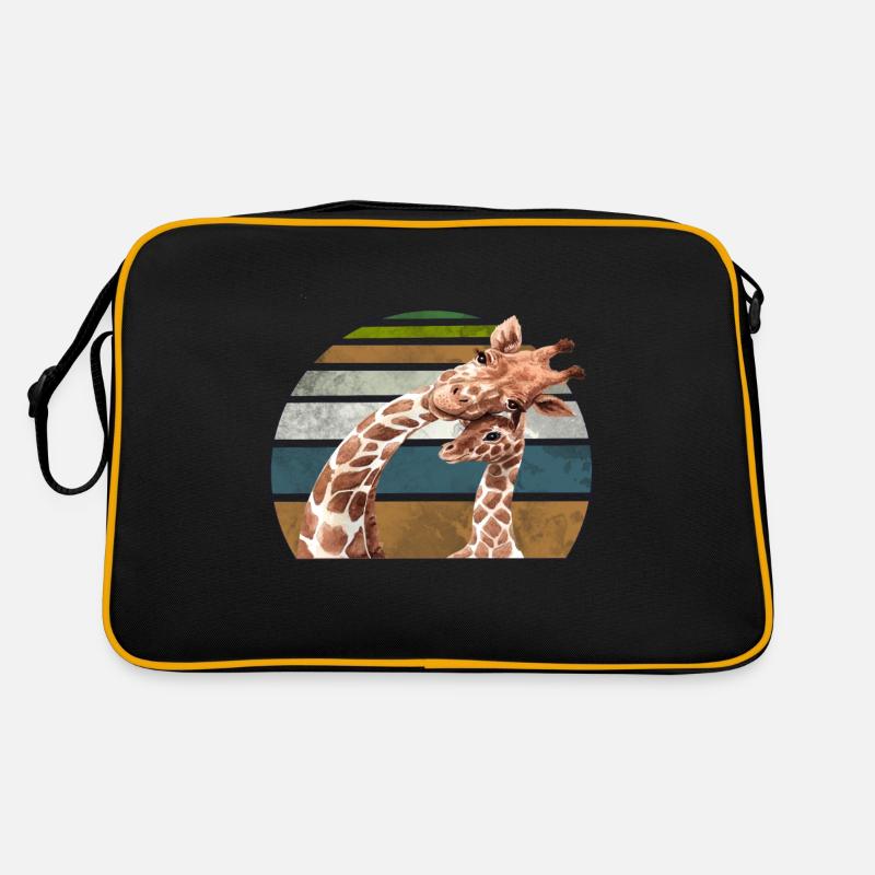 Giraffes Mother Valentine's Day Gift Retro Bag