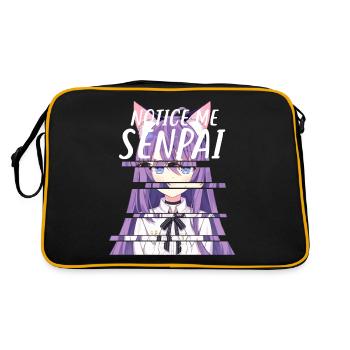 Notice Me Senpai - Japanese Anime - Retro Bag - black/gold - Back