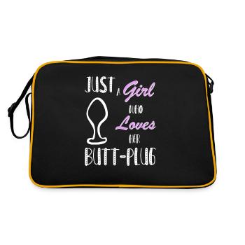Anal plug butt plug fetish dildo gift idea - Retro Bag - black/gold - Back