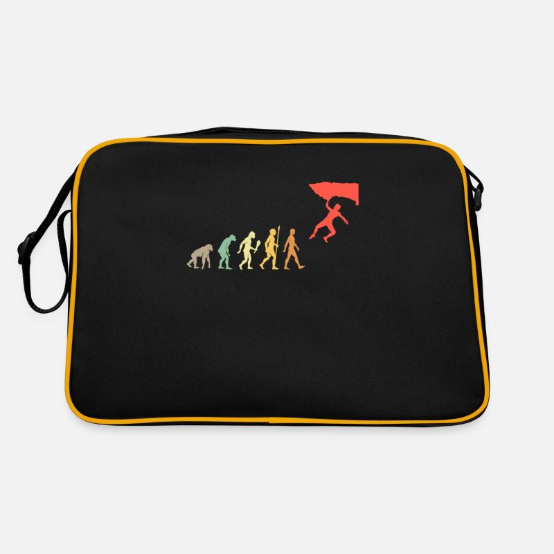 Vintage Bouldern Evolution Klettern Geschenkidee Retro Tasche