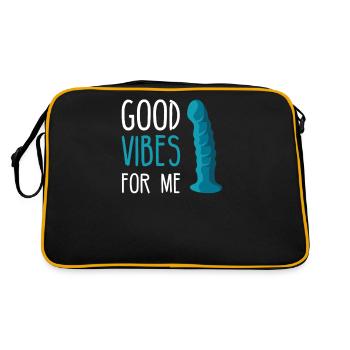 BDSM Bondage Sex Plug Anal Dildo Vibrator Sous - Sac Retro - noir/or - Dos