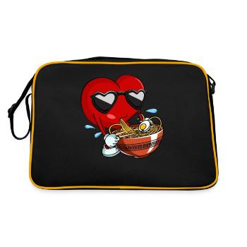 Valentines Day Boys Ramen Japonais - Sac Retro - noir/or - Dos