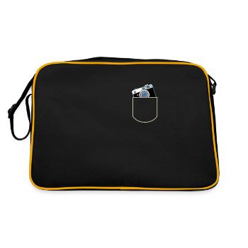 Caméra Dans La poche poitrine Photographe Idée cadeau - Sac Retro - noir/or - Dos
