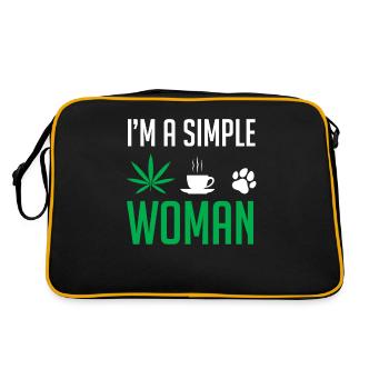 Cannabis women coffee dogs - Retro Bag - black/gold - Back