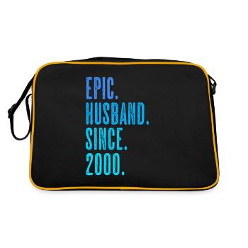 Epic husband since 2000 marriage wedding - Retro Bag - black/gold - Back