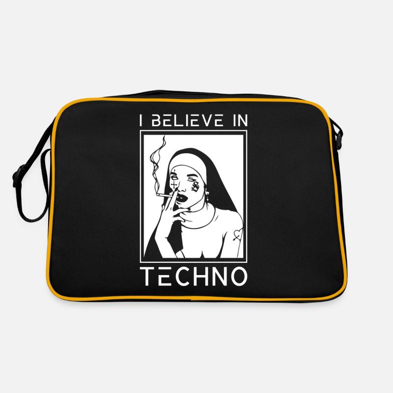 Raver religion techno religion nun Retro Bag