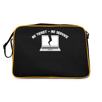 No ticket, no service, no IT support - Retro Bag - black/gold - Back