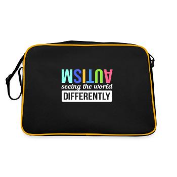Autisme Cool Adage Asperger Autist Puzzle TDAH - Sac Retro - noir/or - Dos