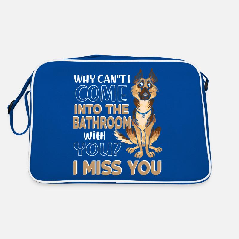 German shepherd dog Retro Bag
