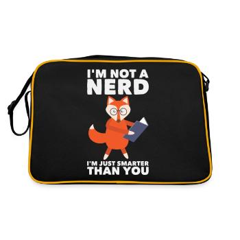 Renard nerd? Intelligent avec un cadeau de livres - Sac Retro - noir/or - Dos