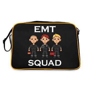 Urgence de l'équipe d'ambulance paramédicale - Sac Retro - noir/or - Dos