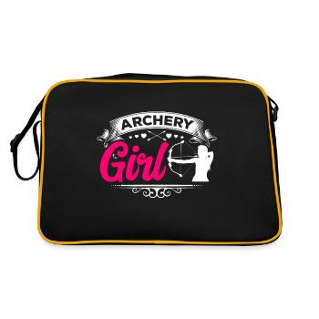 Tir à l'arc fille tir à l'arc femme - Sac Retro - noir/or - Dos