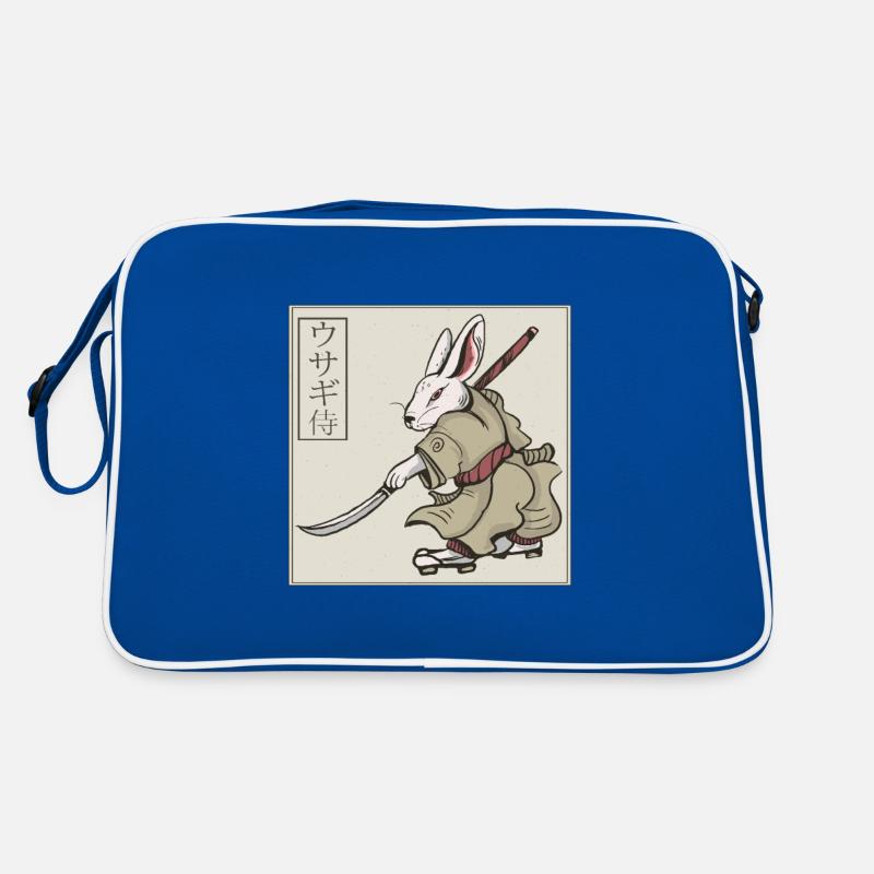 Samouraï de lapin d'art japonais avec épée Sac Retro