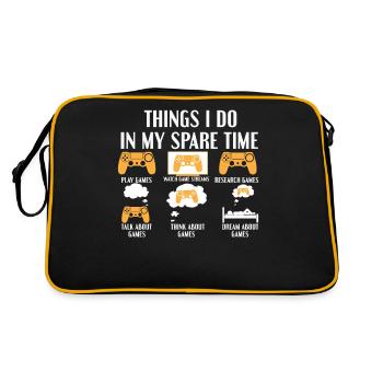 Daily gaming plan for gamers and gamblers - Retro Bag - black/gold - Back