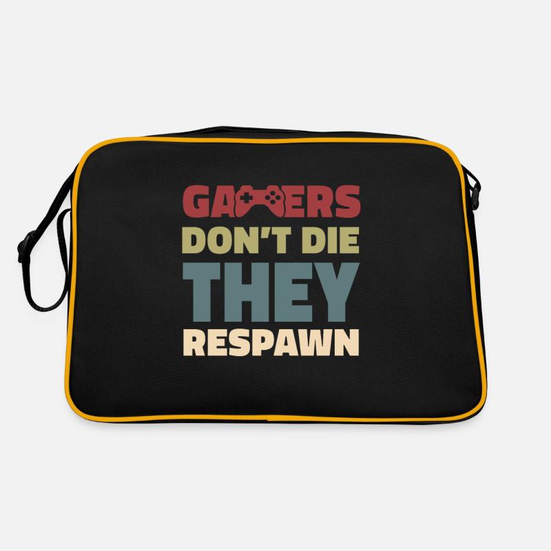 Gamer Gift Adolescent Garçons Filles - Sac Retro - noir/or