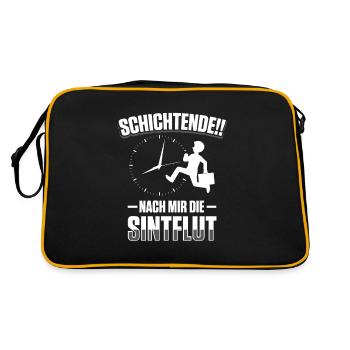 Finished work Design for a Shift Worker - Retro Bag - black/gold - Back
