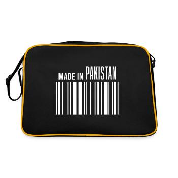 Cadeau pakistanais drôle disant Pakistan - Sac Retro - noir/or - Dos