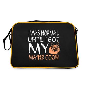 Maine coon - Retro Bag - black/gold - Back