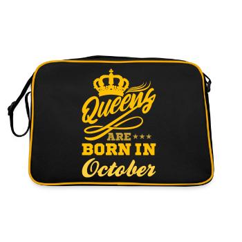 Cadeau d'anniversaire de REINES SONT NÉES EN OCTOBRE - Sac Retro - noir/or - Dos