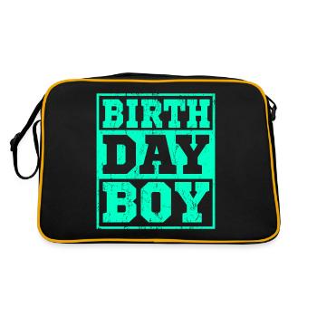 Cadeau d'anniversaire garçon anniversaire garçon - Sac Retro - noir/or - Dos