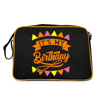 Cadeau d'anniversaire garçon anniversaire garçon - Sac Retro - noir/or - Dos