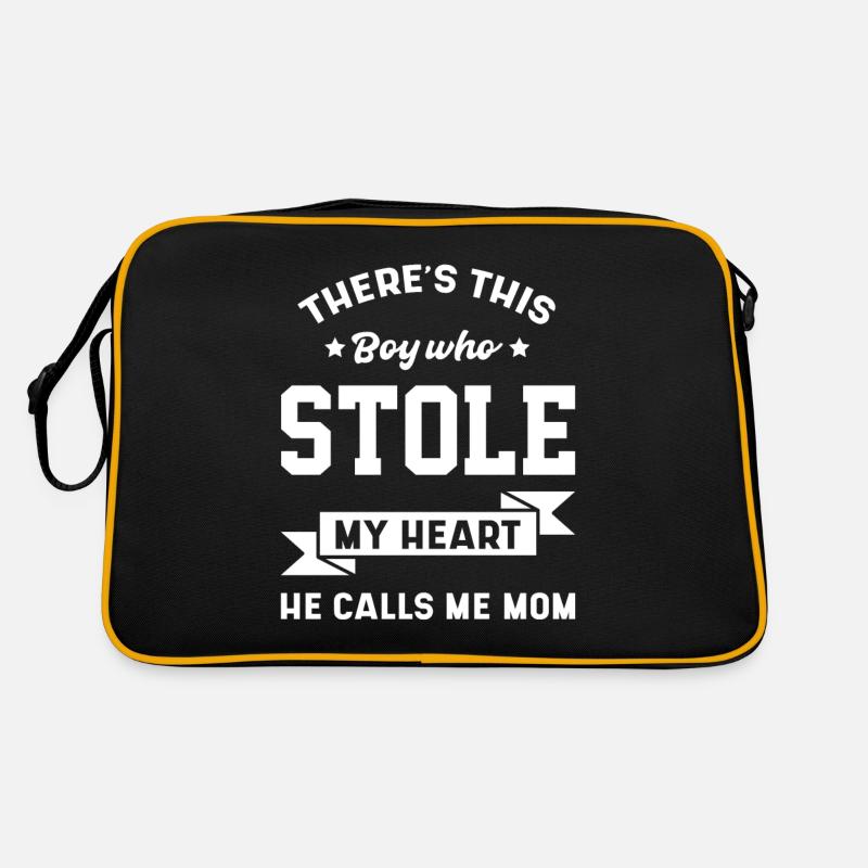 Mom Boy Heart - Muttertagsgeschenk Cool Retro Tasche