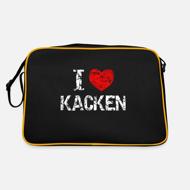 Ich liebe Kacken Retro Tasche