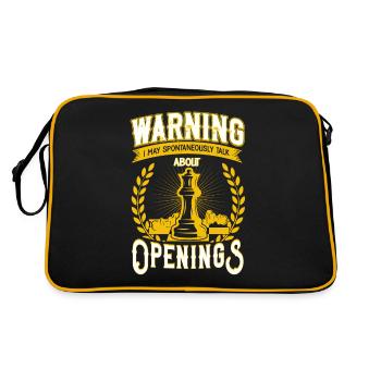 Cadeau d'échecs de jeu d'échecs de joueur d'échecs - Sac Retro - noir/or - Dos