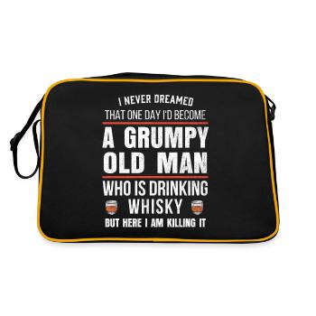 Mens Whiskey Gift For Bourbon Drinkers Funny - Retro Bag - black/gold - Back