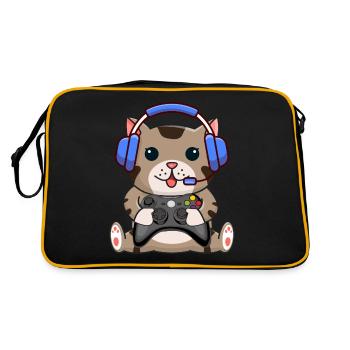 Gamer Gamer Funny DNA - Retro Bag - black/gold - Back