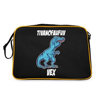 TRex Drôle De mordant meme idée cadeau - Sac Retro - noir/or - Dos