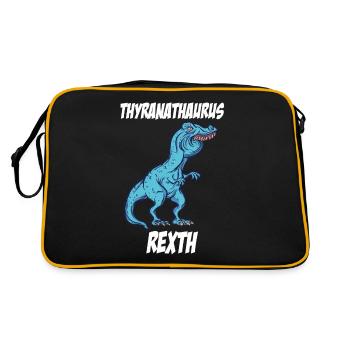 TRex overbite funny meme TRex Tshirt gift - Retro Bag - black/gold - Back