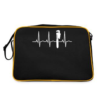 Clé de plombier Heartbeat - Sac Retro - noir/or - Dos