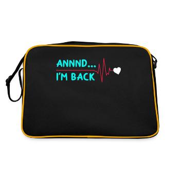 Heart Attack Bypass Surgery Heart Surgery Heart Surgery - Retro Bag - black/gold - Back