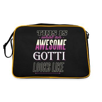 Gotti Questions Firmgotti Baptism God's Gift - Retro Bag - black/gold - Back