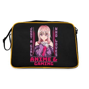 Manga Anime Cadeau -Anime & Vidéo Jeux Filles - Sac Retro - noir/or - Dos
