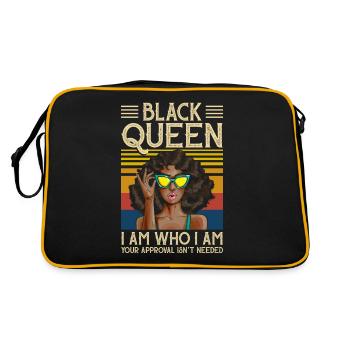 Black Queen - Retro Tasche - Schwarz/Gold - Hinten